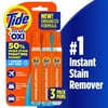 Tide To Go Instant Laundry Stain Remover Pen and Spot Cleaner, Travel Size Stain Sticks, Fresh, .01 fl oz, 3 Count