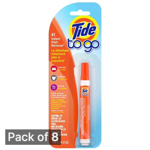 Tide To Go + Oxi Instant Stain Remover Pen 0.33 fl oz (Pack of 8)