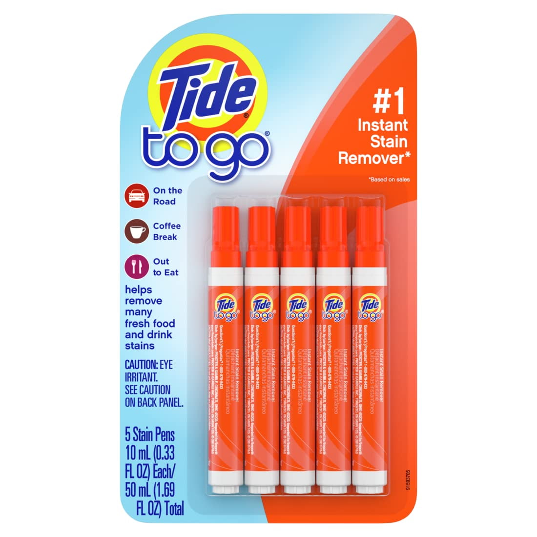 Tide To Go Instant Stain Remover.338Ounce Sticks 5 In A Pack Sold As 1