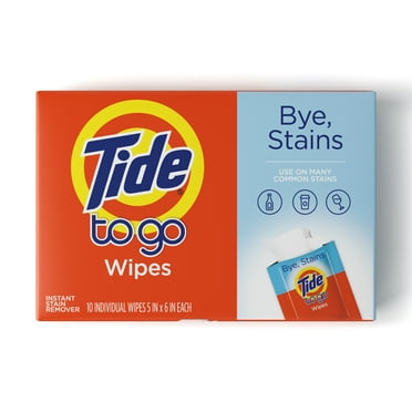 Tide To Go Instant Stain Removing Wipes, 10 Count Wipes