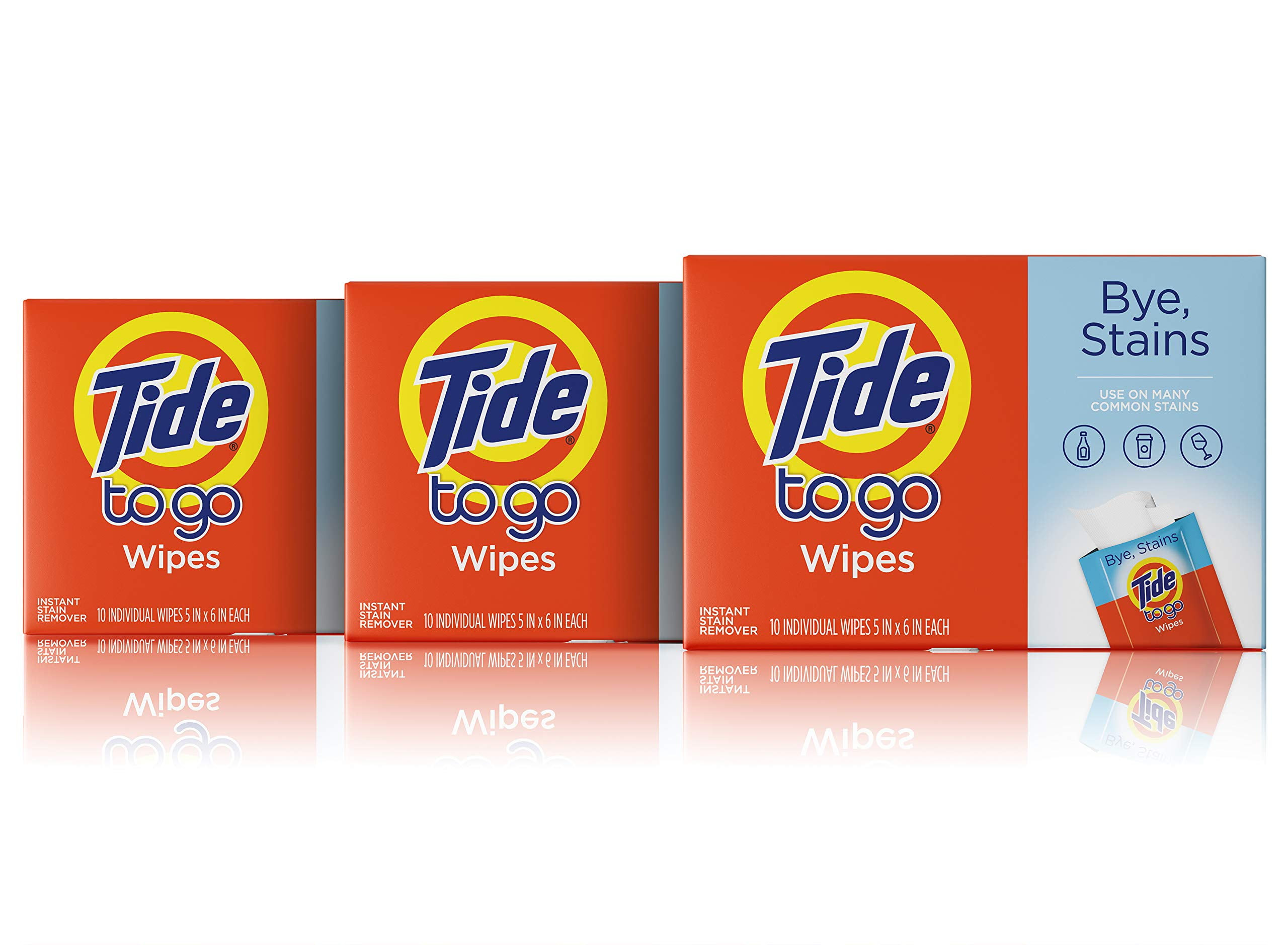Tide To Go Stain Remover Wipes For Clothes, Instant Laundry Travel