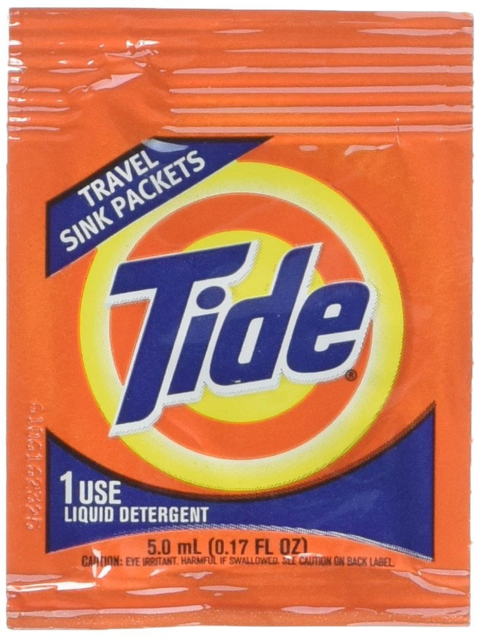 Tide Travel Sink Packets 3ct Laundry Detergent for Hiking, RV, Camping