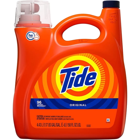 Tide Ultra Concentrated Liquid Laundry Detergent, Original, 96 Loads 150 Fl Oz