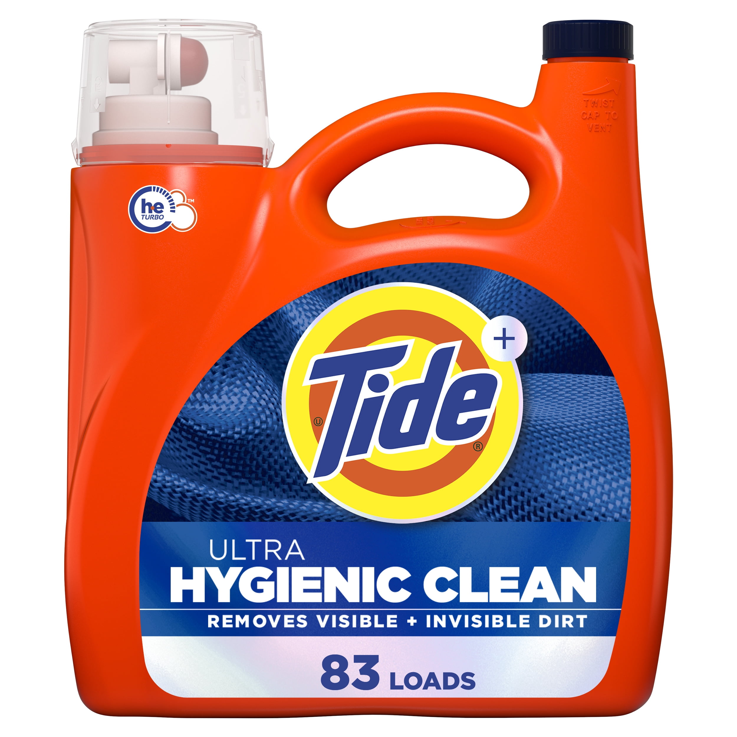 Tide Ultra Hygienic Clean Liquid Laundry Detergent, Original Scent, 117 fl oz, 83 Loads