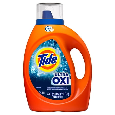 Tide + Ultra OXI HE Turbo Clean Liquid Laundry Detergent, 59 Loads - 84 oz