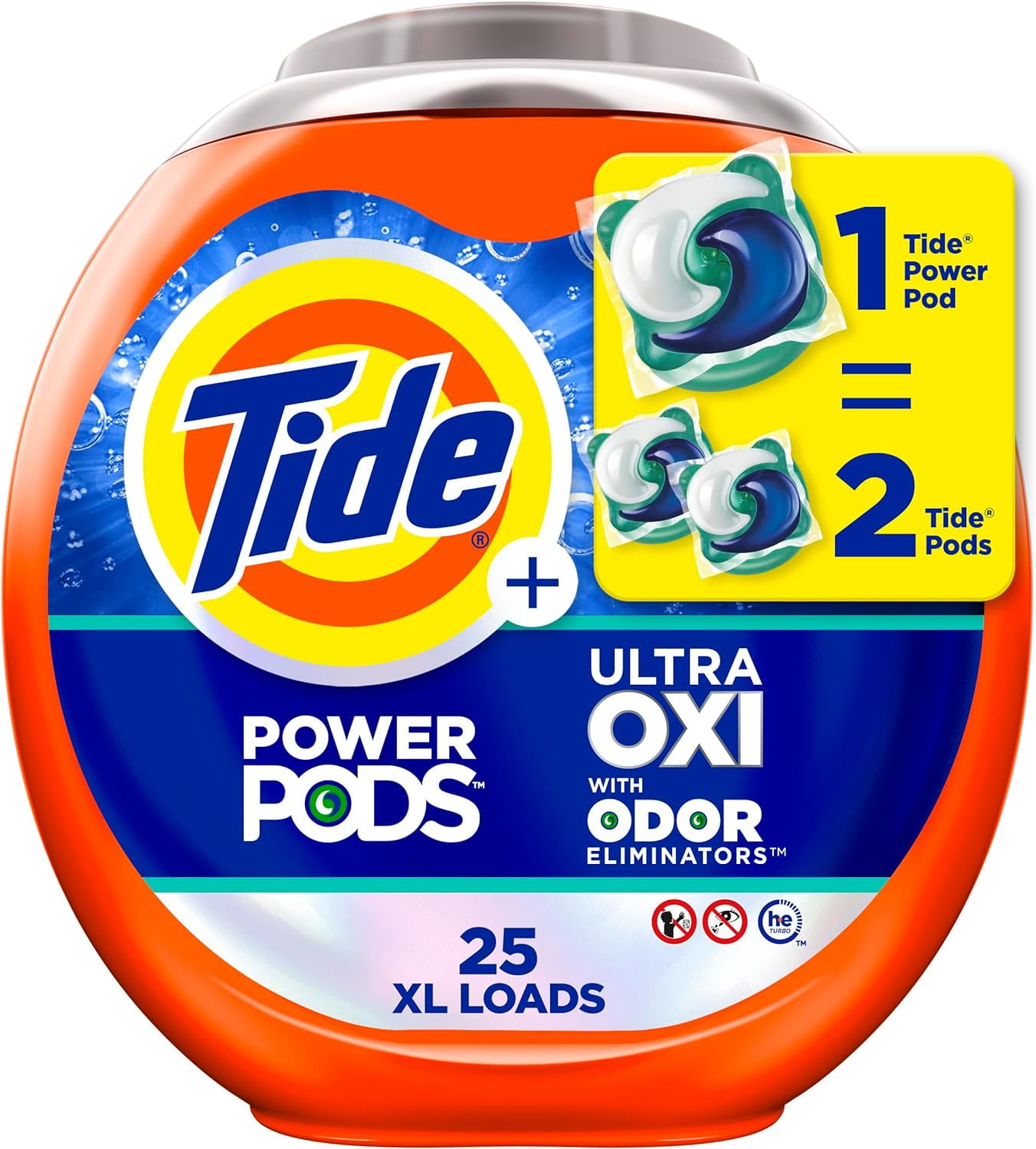 Tide Ultra Oxi Power Pods with Odor Eliminators for White Fabrics