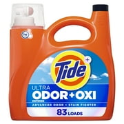 Tide Ultra Odor Defense Plus Oxi Liquid Laundry Detergent, 117 fl oz, 83 Loads