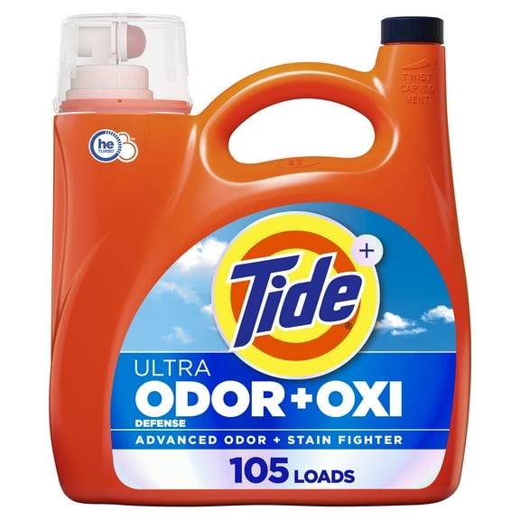 Tide Ultra Odor Defense Plus Oxi Liquid Laundry Detergent, 148 fl oz, 105 Loads