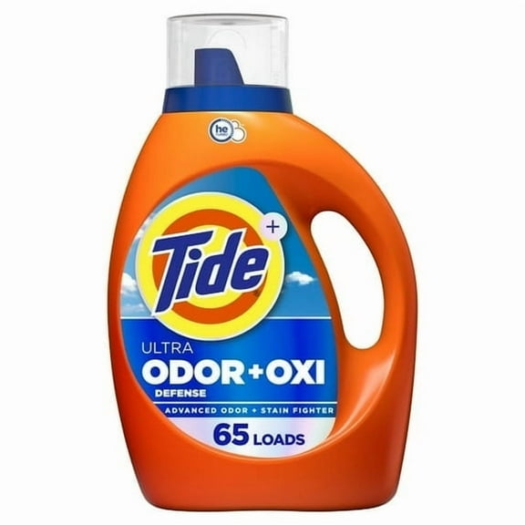 Tide Ultra Odor Defense Plus Oxi Liquid Laundry Detergent, 92 fl oz, 65 Loads - 2 pack