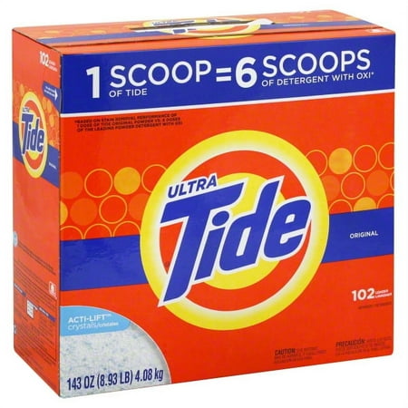 Tide Powder Laundry Detergent, Original Scent, 143 oz Box, 2/Carton -PGC85004