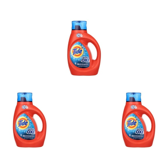 Tide Ultra Oxi Laundry Detergent, HE-Optimized Oxi-Boost, (46 oz) x 3 Pack  Deep Clean, Enzyme Power, Color Safe