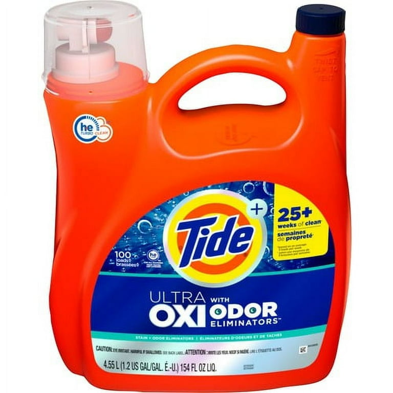 Tide Ultra Oxi Laundry Detergent - Liquid - 154 fl oz (4.8 quart) - Bottle - 1 Bottle - Blue Tide Ultra Oxi Laundry Detergent - Liquid - 154 fl oz (4.8 quart) - Bottle - 1 Bottle - Blue