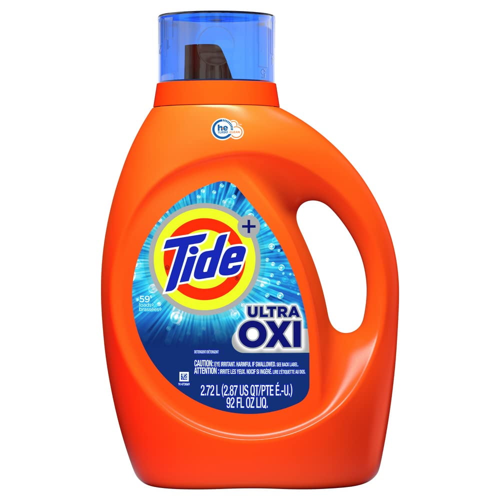 Tide Ultra Oxi Laundry Detergent Liquid Soap, High Efficiency (He), 59