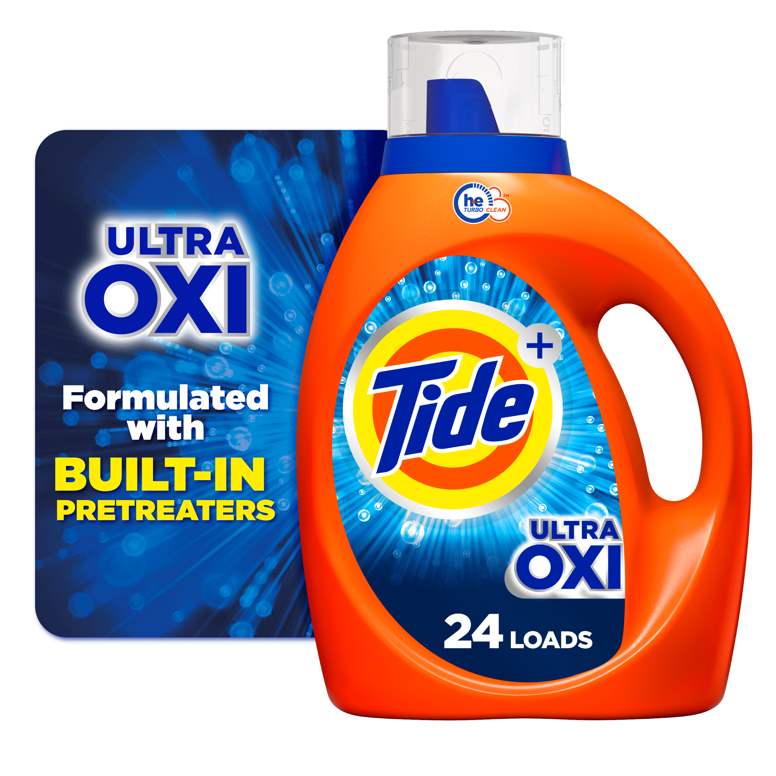 Tide Ultra Oxi Liquid Laundry Detergent, 24 Loads, 34 fl oz, HE ...