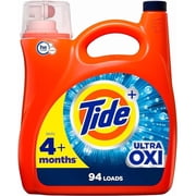 Tide Ultra Oxi Liquid Laundry Detergent HE Compatible, 94 Loads, 132 fl oz