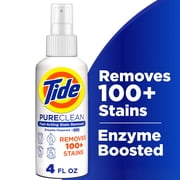 Tide PureClean Stain Remover, Enzyme Powered, With OXI, Fast-Acting and Color-Safe Formula, 4 fl oz