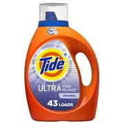 Tide Ultra Stain Release Liquid Laundry Detergent, Original Scent, 84 fl oz, 43 Loads