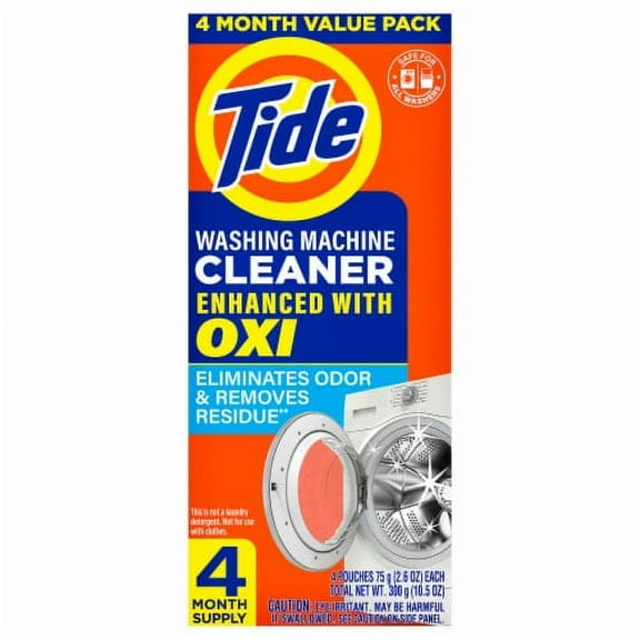 Tide Washing Machine Cleaner Fresh Clean Scent + Oxi Packs