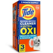 Tide Washing Machine Cleaner, Washer Machine Cleaner with Oxi for Front and Top Loader Washer Machines, Deep Cleaning Odor Eliminator, 3 Month Supply