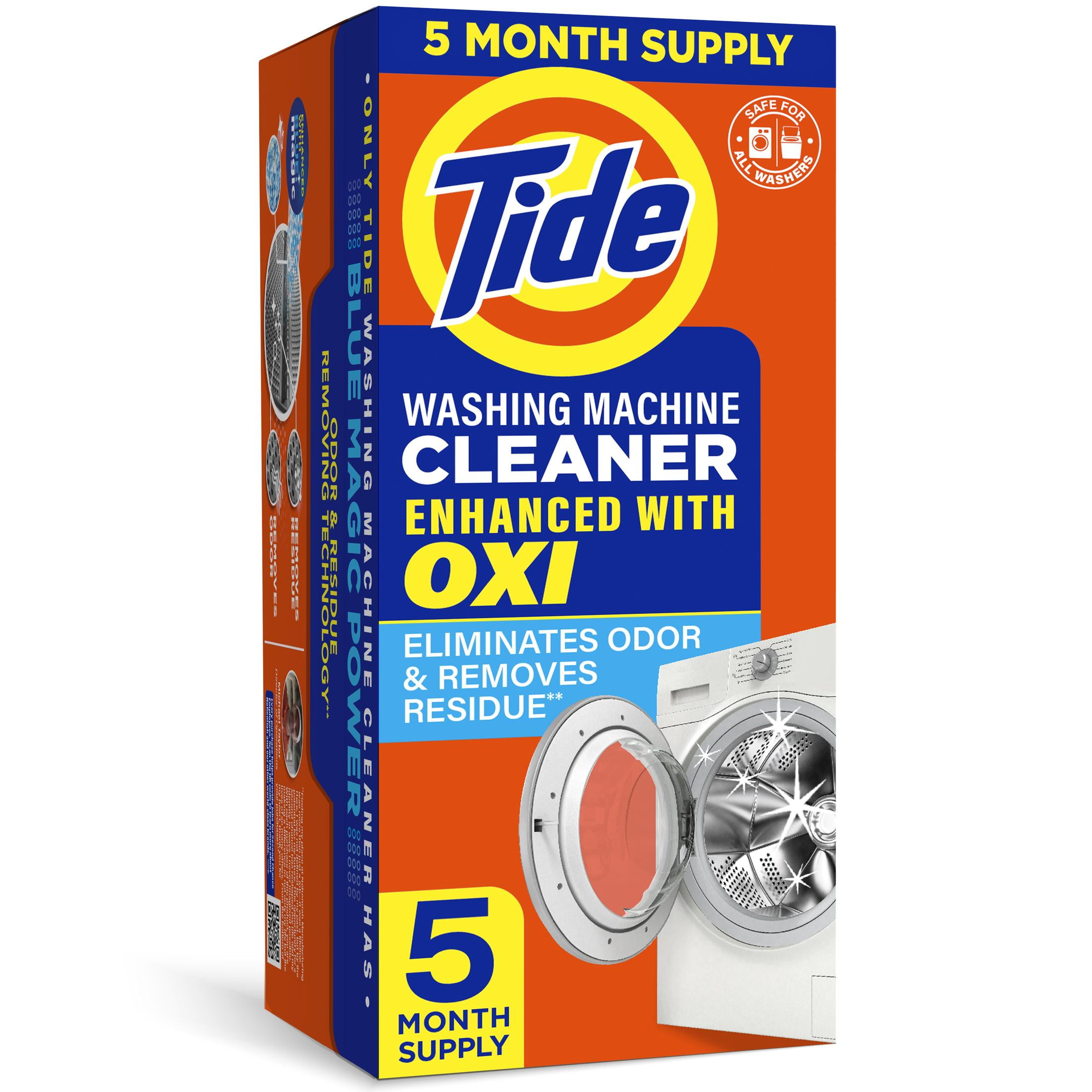 Tide Washing Machine Cleaner with Oxi Powder, Odor Eliminator and