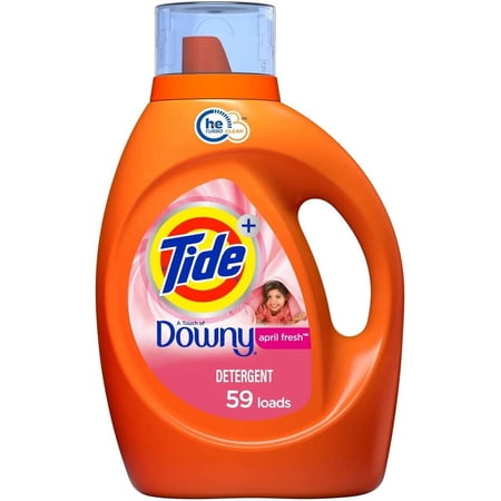 Tide With Downy Laundry Detergent Liquid Soap, High Efficiency (He), April Fresh Scent, 59 Loads (92 Fl Oz)