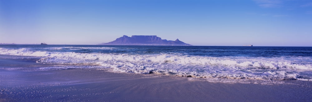 Tide on the beach Blouberg Beach Cape Town Western Cape Province South Africa Canvas Art - Panoramic Images (36 x 12)