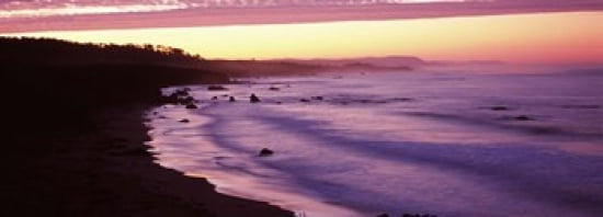 Tide on the beach California USA Canvas Art - Panoramic Images (36 x 13)