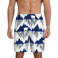 thumbnail image 1 of Tideii Cartoon Iceberg Polar Bear Print Men's Short Pajama Pants, Elastic Pocket Summer Pajama Pants Sleepwear, Lounge Pants-Medium, 1 of 6