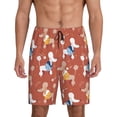 thumbnail image 1 of Tideii Cute Poodle Dog Print Men's Short Pajama Pants, Elastic Pocket Summer Pajama Pants Sleepwear, Lounge Pants-XX-Large, 1 of 6