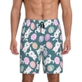 thumbnail image 1 of Tideii Cute Rabbit Easter Print Men's Short Pajama Pants, Elastic Pocket Summer Pajama Pants Sleepwear, Lounge Pants-Large, 1 of 6