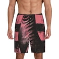 thumbnail image 1 of Tideii Graphic Seal On Stripes Print Men's Short Pajama Pants, Elastic Pocket Summer Pajama Pants Sleepwear, Lounge Pants-XX-Large, 1 of 6
