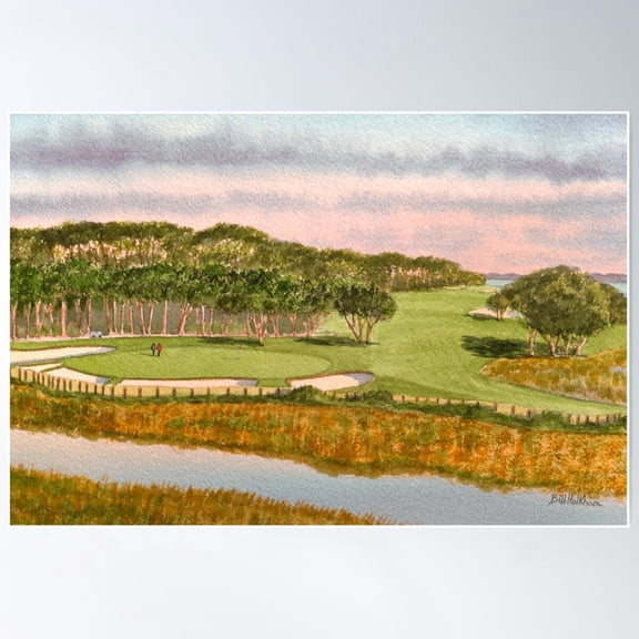 Tidewater Golf Course Myrtle Beach Sc Poster Wall Art, Modern Wall Decor For Living Room Bedroom, 16x24 UNFRAMED