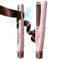 thumbnail image 1 of Tideway 360° Airflow Styler Flat Iron Hair Straightener and Curler 2 in 1, Ionic Smoothing with 4 Temp, Pink, 1 of 9