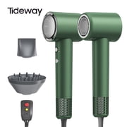 Tideway H11 Hair Dryer with Diffuser, High-Speed 110,000 RPM Brushless Motor, Plasma Tech, Smart Temp Control, Lightweight, Green