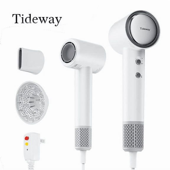 Tideway C02 Titanium High-Speed Hair Dryer, 110,000 RPM Brushless Motor, Ionic Technology, 4 Heat Settings, Smart Thermo Control