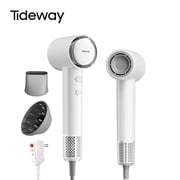 Tideway Titanium High-Speed Hair Dryer, 110,000 RPM Brushless Motor, Ionic Technology, 4 Heat Settings, Smart Thermo Control, gray