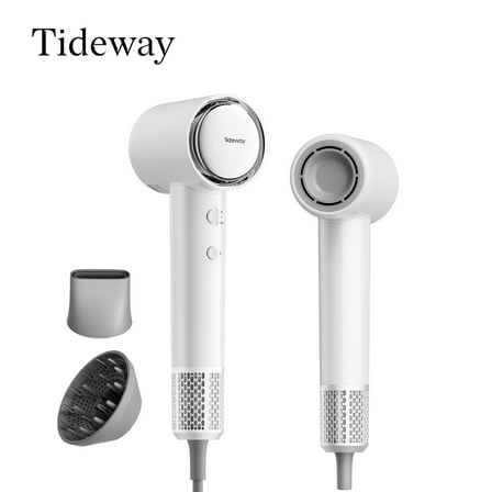Tideway C02 Titanium High-Speed Hair Dryer, 110,000 RPM Brushless Motor, Ionic Technology, 4 Heat Settings, Smart Thermo Control