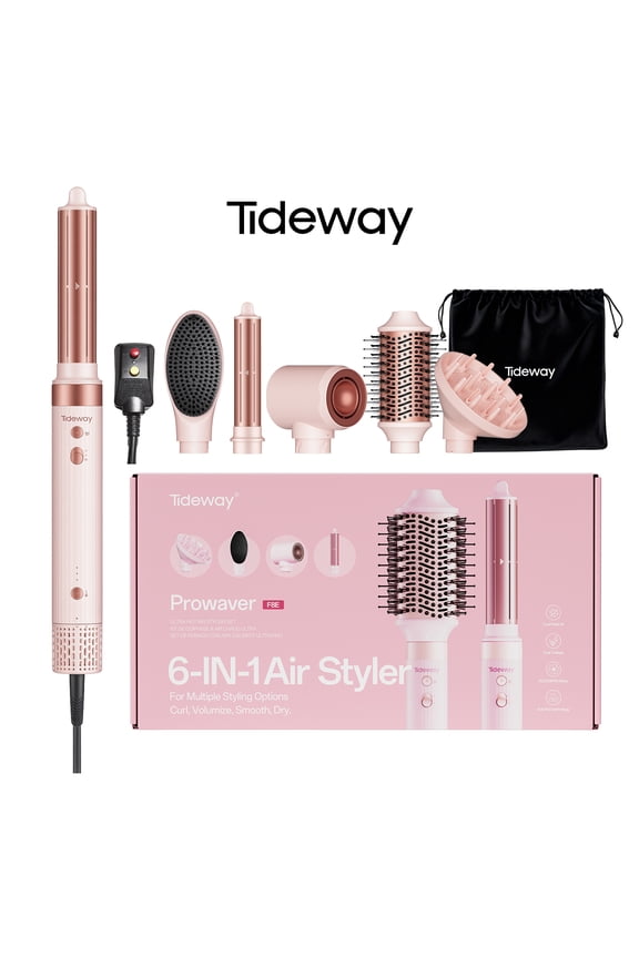 Prowaver 6-in-1 Hot Air Styler Wrap, Ionic Dual Voltage Hair Dryer & Blow Dryer Brush
