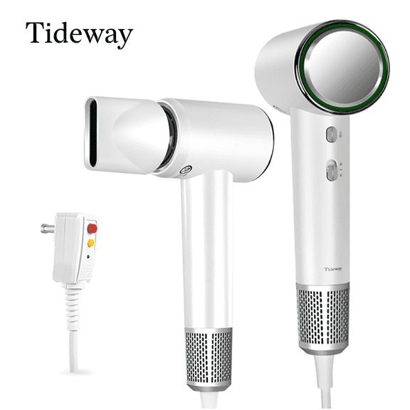 Tideway Titanium High-Speed Hair Dryer, Ionic Technology, 110,000 RPM Brushless Motor, Thermo Control, Ergonomic Design, Fast-Drying Hair Dryer for Home or Salon Use