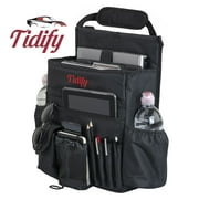 Tidify Car Front Seat Organizer Black with Stabilizing Side Straps - Your Office Away from Office