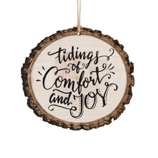 Tidings Of Comfort And Joy, Bark Ornament