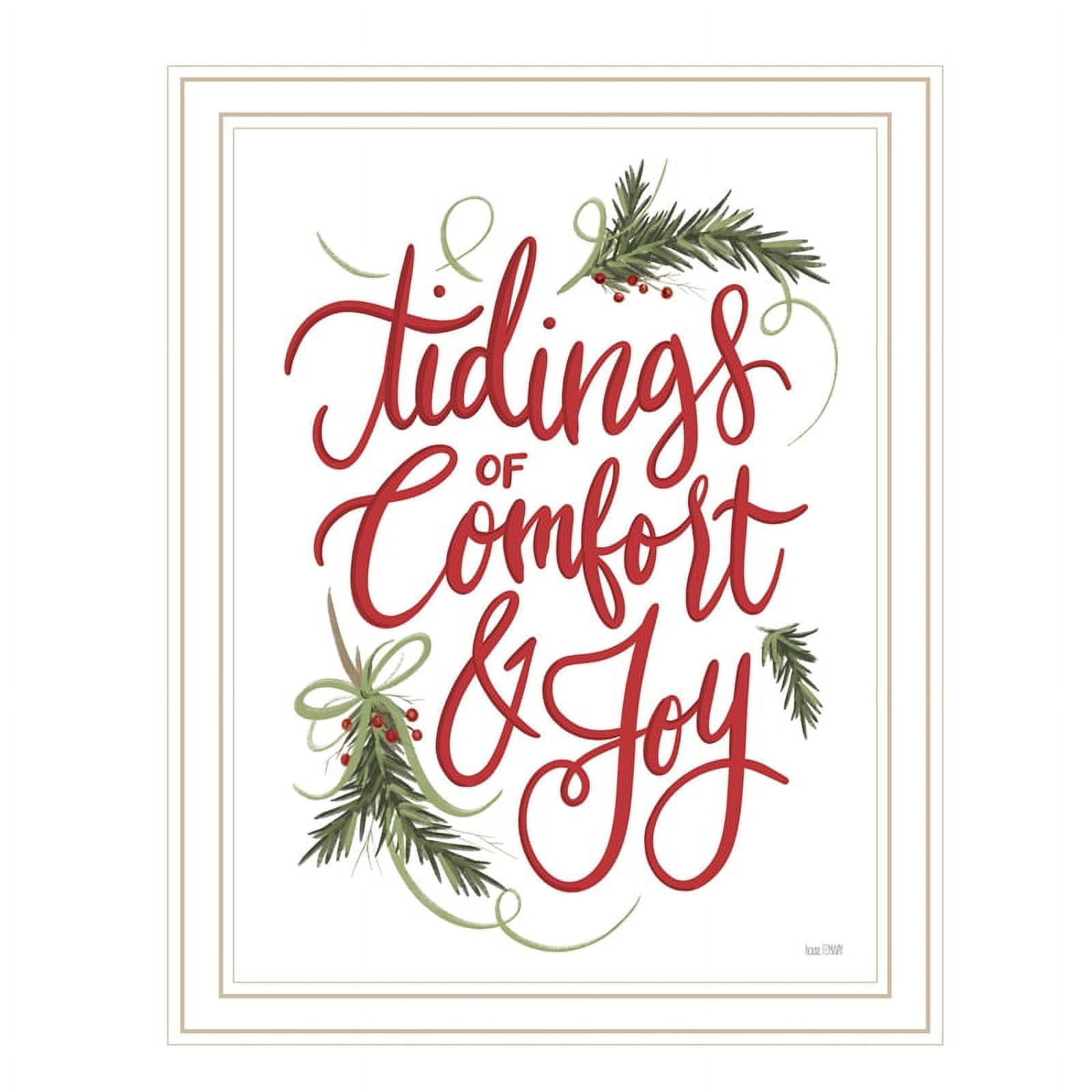 Tidings of Comfort & Joy Framed Christmas Wall Art