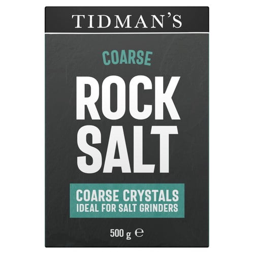 Tidman's Natural Rock Salt 500g, British Import (Pack of 2)