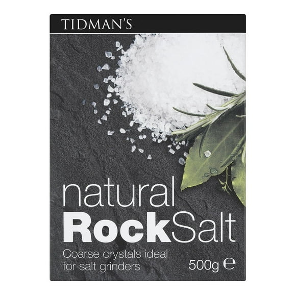 Tidman's Natural Rock Salt 500g (Pack of 2)