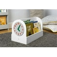 thumbnail image 1 of Tidy Books® Kids Book Storage Box (Age 3-10) Small Portable Book Case, Removable Play Clock, Kids Caddy Book Display, White, 13.8 x 21.7 x 12.2 in, Eco Friendly, Handmade, The Original since 2004, 1 of 2