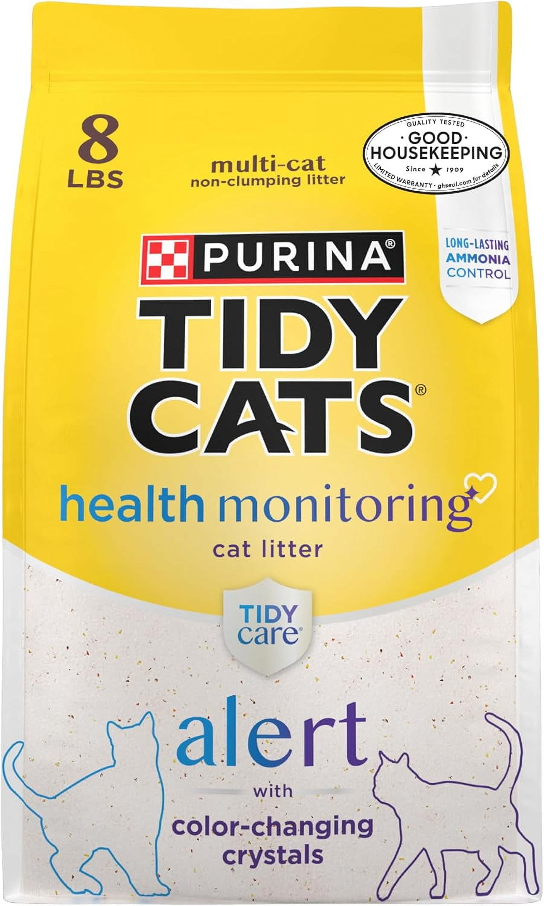 Tidy Care Alert Cat Health Monitoring Non Clumping Cat Litter with Silica Crystals - 8 lb. Bag
