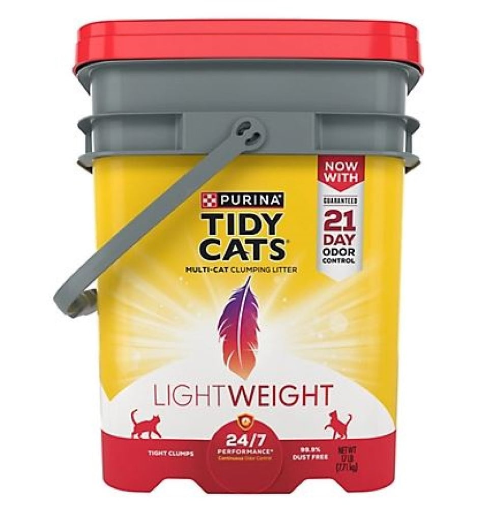 Tidy Cats 70230153678 Light Weight 24/7 Performance 17Lb. Pail Multi