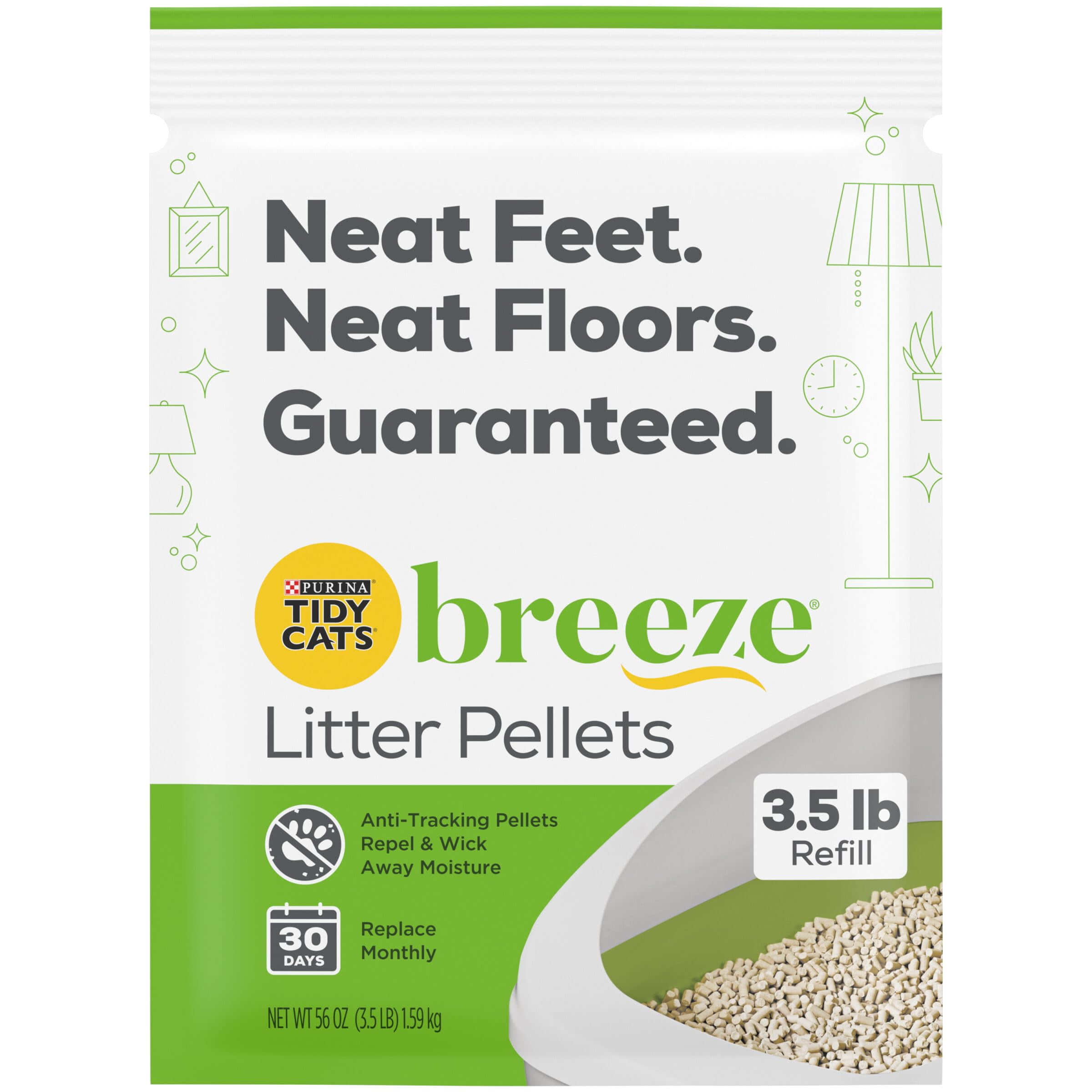 Tidy Cats Breeze Cat Litter Pellets, Refill 3.5 lb C9