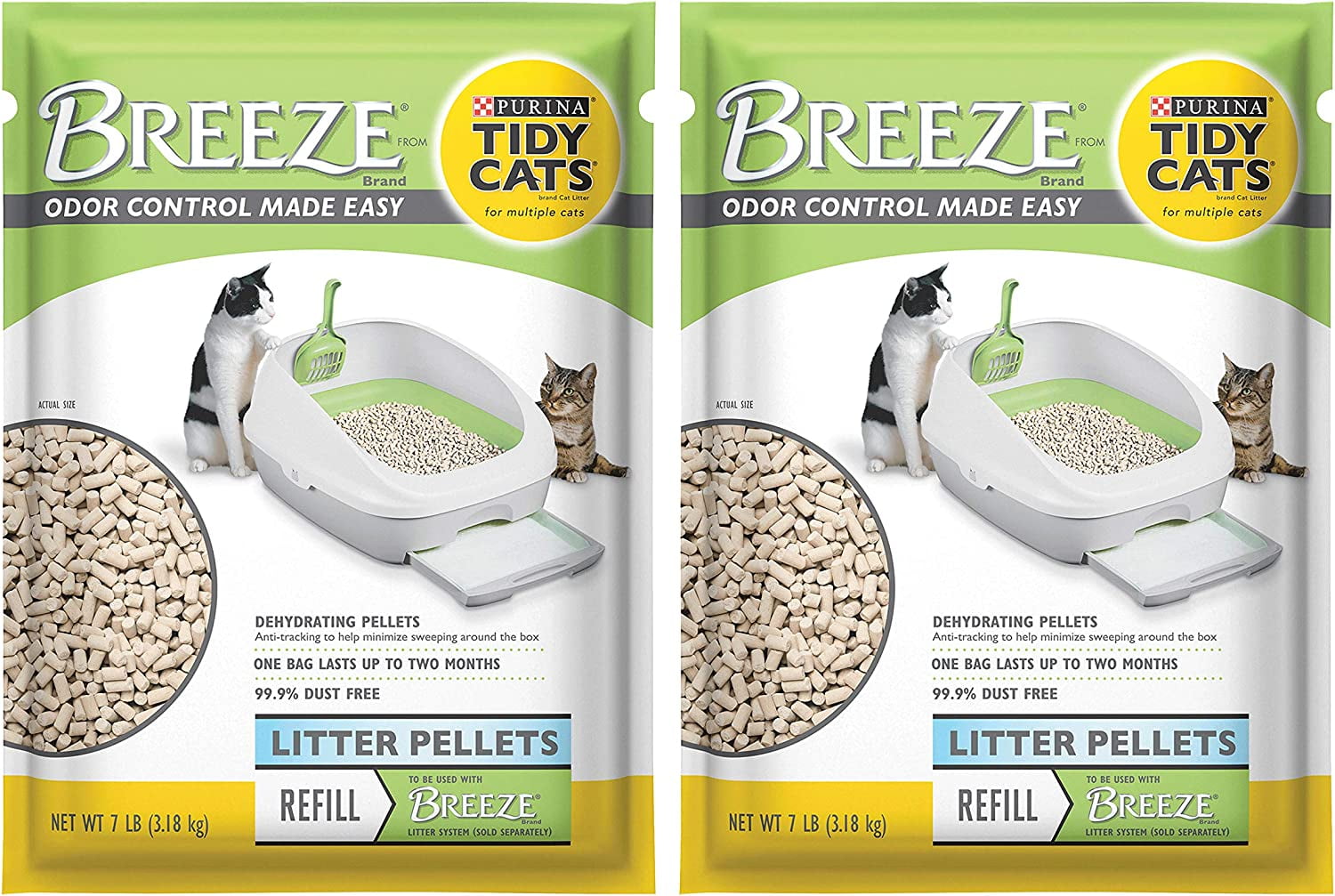 Tidy CatsLISER Breeze Pellets - 7 lbs XL Bag (2-Pack)