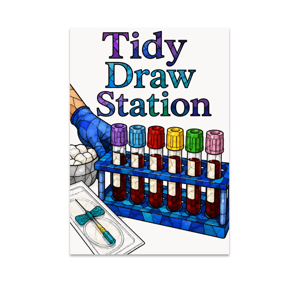 Tidy Draw Station Art - Phlebotomist Decor - 13x19 Poster Print